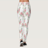 Sfeervolle Roze Roos Bloem Leggings (Achterkant)