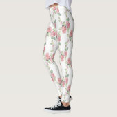 Sfeervolle Roze Roos Bloem Leggings (Links)