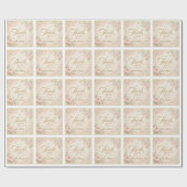 Sfeervolle Shabby Chic Dank Je Stickers Cadeaupapier (Vlak)