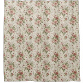 Sfeervolle Shabby Chic Gordijn Pastel Bloem Motief (Voorkant)