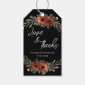 Sfeervolle Terracotta Bloem Boho Bruiloft Bedankt  Cadeaulabel (Voorkant)
