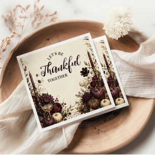 Sfeervolle Thanksgiving-diner bij kaarslicht Servet