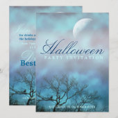 Sfeervolle uitnodigingen voor Halloweenfeest (Voorkant / Achterkant)