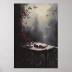 Sfeervolle Victoriaanse Balkon Kunst met Geopend B Poster