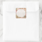 Sfeervolle Victoriaanse Dames Mode Sieraden Ambach Vierkante Sticker (Tas)