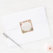 Sfeervolle Victoriaanse Dames Mode Sieraden Ambach Vierkante Sticker (Envelop)