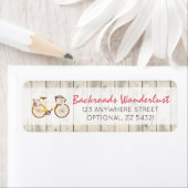Sfeervolle Vintage Fiets Rustieke Retouradres Etiket (Insitu)