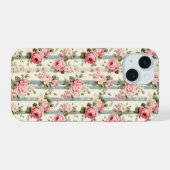 Sfeervolle Vintage Rozen iPhone 15 Case (Achterkant horizontaal)