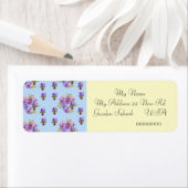 Sfeervolle Viola Bloem Retouradres Labels (Insitu)