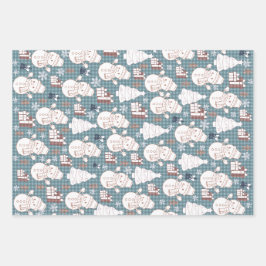 Sfeervolle Whimsical Holiday Inpakpapier Vel