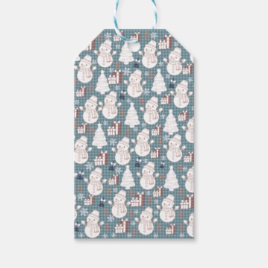 Sfeervolle Whimsical Vakantie Cadeaulabel (Voorkant)