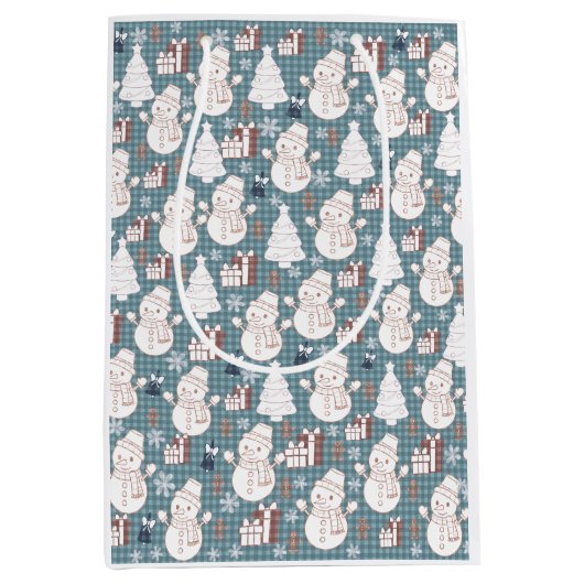 Sfeervolle Whimsical Vakantie Medium Cadeauzakje (Voorkant)