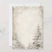 Sfeervolle Winter Boom Uitnodiging Template | Vint (Achterkant)