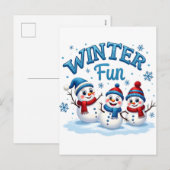 Sfeervolle winterachtergrond voor magische wintera feestdagenkaart (Voorkant / Achterkant)