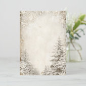 Sfeervolle Winterboom Uitnodiging Sjabloon | Vinta (Staand voorkant)