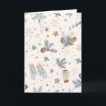 Sfeervolle Wintermagie | Elegant Minimalistische W Kaart<br><div class="desc">Breng de warmte van de winter naar je huis en garderobe met dit elegante “Cozy Winter Magic”-ontwerp. Ideaal voor truien,  wenskaarten en inpakpapier,  deze minimalistische kunst bevat delicate sneeuwvlokken,  dennentakken en sfeervolle seizoensdetails in zachte beige en blauwe tinten. Perfect voor wintergeschenken en vakantiesfeer.</div>