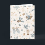 Sfeervolle Wintermagie | Elegant Minimalistische W Kaart<br><div class="desc">Breng de warmte van de winter naar je huis en garderobe met dit elegante “Cozy Winter Magic”-ontwerp. Ideaal voor truien,  wenskaarten en inpakpapier,  deze minimalistische kunst bevat delicate sneeuwvlokken,  dennentakken en sfeervolle seizoensdetails in zachte beige en blauwe tinten. Perfect voor wintergeschenken en vakantiegroetjes.</div>