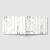 Sfeervolle Witte Houten Boerenbruiloft Gastenboek (Volledig)