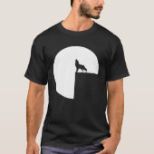 Sfeervolle Wolf Howling bij de Volle Maan 1 T-shirt (Voorkant)