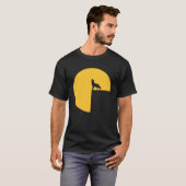 Sfeervolle Wolf Howling bij de Volle Maan T-shirt (Voorkant volledig)