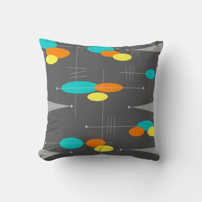 Sferen uit het mid-century Space Age Kussen (Voorkant)