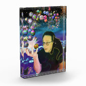 Sferische Kleur Illustratie Acryl Blok (Links)