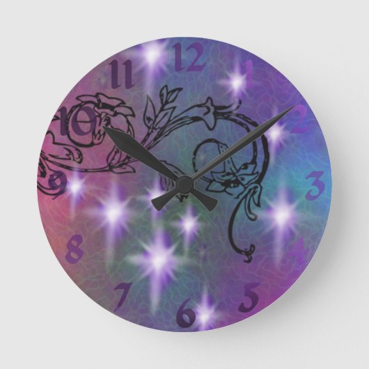 Sferische print wandklok (Voorkant)