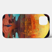 Sferische stad Surrealistische landschapskunst Case-Mate iPhone Case (Achterkant (horizontaal))