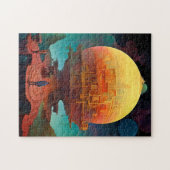 Sferische stad Surrealistische landschapskunst Legpuzzel (Horizontaal)