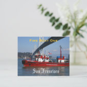 SFFD - Brandweerboot één Briefkaart (Staand voorkant)