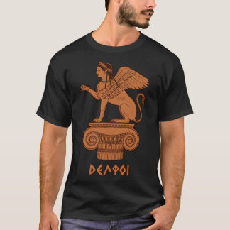 Sfinx bij Delphi - Oudgriekse Rode Figuur T-shirt