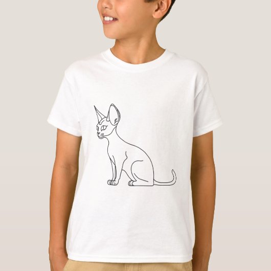 sfinx cat children shirt (Voorkant)