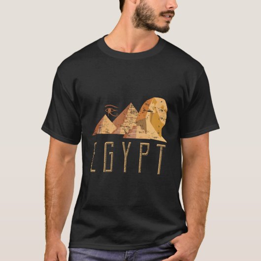 Sfinx Egypte piramide koning T-shirt (Voorkant)