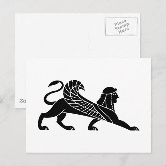 Sfinx, Grieks reliëf Briefkaart (Voorkant / Achterkant)