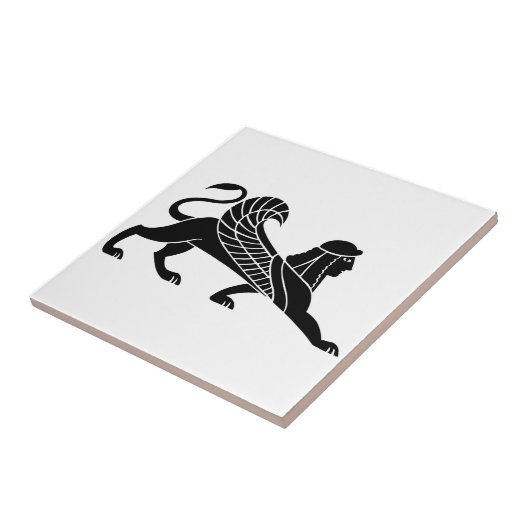 Sfinx, Grieks reliëf Tegeltje (Zijkant)