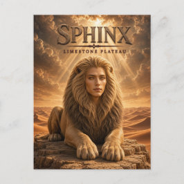 Sfinx Kalksteenplateau Donkere Cinema Briefkaart