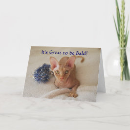 Sfinx Kat Haarloos Chemotherapie Humor Kaart