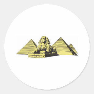 Sfinx Piramide Egypte Ronde Sticker