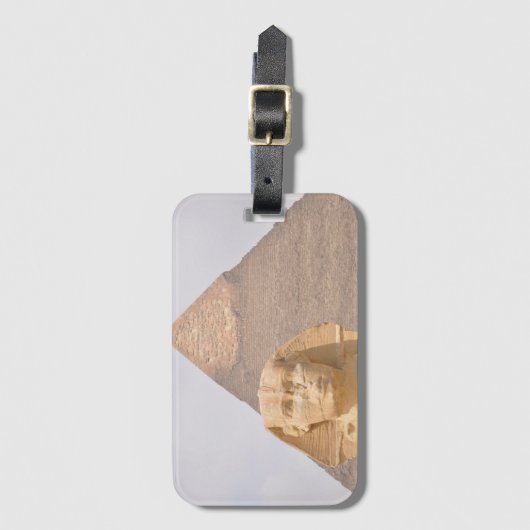 Sfinx piramides Oude Egypte Khufu Pharoah Bagagelabel (Voorkant (verticaal))