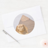 Sfinx piramides Oude Egypte Khufu Pharoah Ronde Sticker (Envelop)
