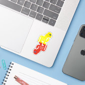 Sfinx Raadsel Latijnse Figuur Kunst Sticker (Laptop met iPhone)