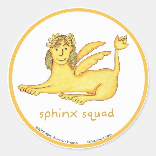 Sfinx Squad rond stickers (Voorkant)