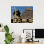 Sfinx standbeeld in Giza Caïro Egypte Souvenir Poster (Thuiskantoor)