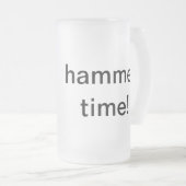 sfl hammer - tijd ! matglas bierpul (Voorkant rechts)