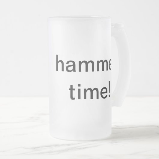 sfl hammer - tijd ! matglas bierpul (Voorkant rechts)