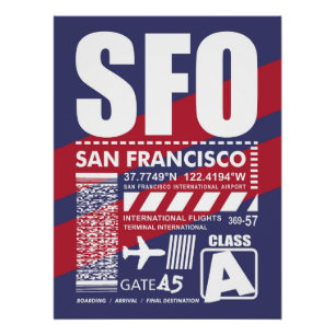 SFO San Francisco Airport Perfect Poster