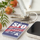 SFO San Francisco Airport Sleutelhanger (Voorkant Rechts)