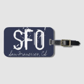 SFO San Francisco Blue Bagagelabel (Voorkant (horizontaal))