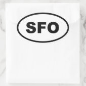 SFO San Francisco oval Ovale Sticker (Tas)