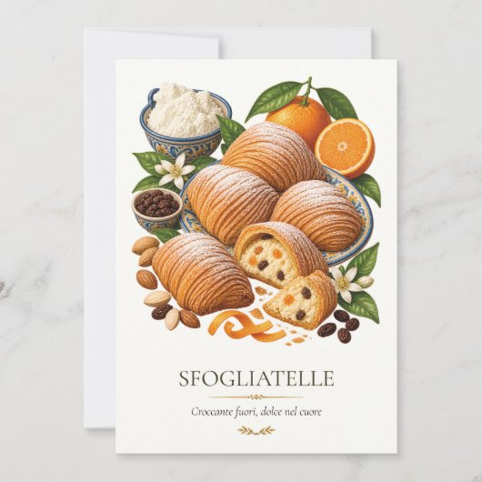 Sfogliatelle – Klassiek Italiaans Dessert Kaart (Voorkant)